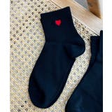 柄1 | モチーフ刺繍アンクル底パイルソックス | WEGO【WOMEN】