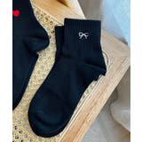 柄2 | モチーフ刺繍アンクル底パイルソックス | WEGO【WOMEN】