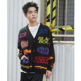 ブラック | リラックスフィットパターンカーディガン | WEGO【MEN】
