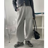 杢グレー | 裏起毛スウェットジョガーパンツ | WEGO【WOMEN】