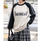 ブラック | ゲームグラフィックラグランジャガードニット | WEGO【WOMEN】