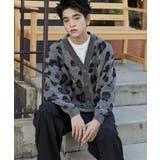 グレー | ベロアモールパターンカーディガン | WEGO【MEN】