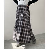 ギャザーデザインチェックスカート | WEGO【WOMEN】 | 詳細画像1 