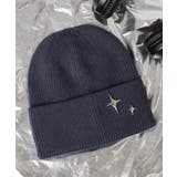 ダークグレー | スタッズ付ニットビーニー | WEGO【MEN】