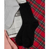ブラック | ぽかぽか裏起毛リブソックス | WEGO【WOMEN】