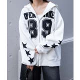 ホワイト | ナンバリング裏起毛BIGジップパーカー | WEGO【WOMEN】