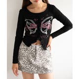 バタフライプリントフリルトップス | WEGO【WOMEN】 | 詳細画像8 