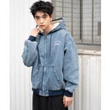 デニム淡加工色 | ワーカーズボアフードブルゾン | WEGO【MEN】
