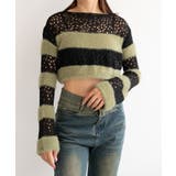 マテリアルスイッチボーダーニット | WEGO【WOMEN】 | 詳細画像1 