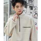 ライトベージュ | フリース ハーフZIPプルオーバー | WEGO【MEN】