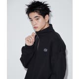 ブラック | ワンポイントハーフジッププルオーバー | WEGO【MEN】