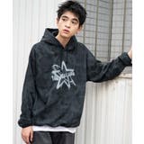 ブラック | スノーダイグラフィックビッグパーカー | WEGO【MEN】