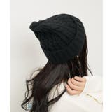 ブラック | ケーブルニットキャップ | WEGO【MEN】