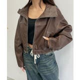 配色ステッチWZIPショートブルゾン | WEGO【WOMEN】 | 詳細画像4 