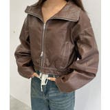 配色ステッチWZIPショートブルゾン | WEGO【WOMEN】 | 詳細画像5 