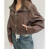 配色ステッチWZIPショートブルゾン | WEGO【WOMEN】 | 詳細画像6 