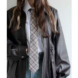 ベージュチェック1 | 柄ネクタイ9 | WEGO【WOMEN】