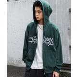 ダークグリーン | ワッペンロゴジップパーカー | WEGO【MEN】