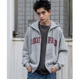 杢グレー | ワッペンロゴジップパーカー | WEGO【MEN】