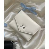 ホワイト | メタルリボンレターフラップウォレット | WEGO【WOMEN】
