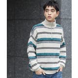 ホワイトボーダー | ベロアモールハーフジッププルオーバー | WEGO【MEN】