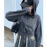 グラフィックアシッドウォッシュショートプルパーカー | WEGO【WOMEN】 | 詳細画像7