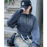 グラフィックアシッドウォッシュショートプルパーカー | WEGO【WOMEN】 | 詳細画像8