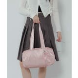 ピンク | サテンリボンチャーム付きボストンバッグ | WEGO【WOMEN】