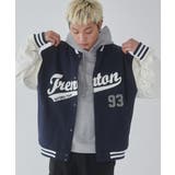 ネイビー | サガラワッペンスウェットスタジャン | WEGO【MEN】
