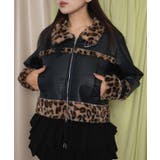 ブラック | レオパード切替FムートンJKT | WEGO【WOMEN】