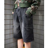 ブラック | ヴィンテージウォッシュカーゴハーフパンツ | WEGO【WOMEN】