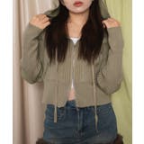 Wジップクロップドリブパーカー | WEGO【WOMEN】 | 詳細画像1 