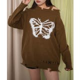 バタフライダメージワンショルダーニット | WEGO【WOMEN】 | 詳細画像4 