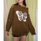 バタフライダメージワンショルダーニット | WEGO【WOMEN】 | 詳細画像5 