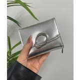 シルバー | ニュアンスパーツフラップウォレット | WEGO【WOMEN】