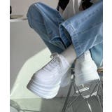 ホワイト | 厚底ラインスニーカー | WEGO【WOMEN】