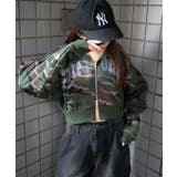 柄1 | ラインストーン裏起毛ショートジップパーカー | WEGO【WOMEN】