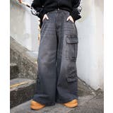 ブラック | ヴィンテージウォッシュバギーカーゴパンツ | WEGO【WOMEN】