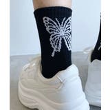 バックバタフライクルーソックス | WEGO【WOMEN】 | 詳細画像5 