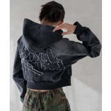 ブラック | ヴィンテージウォッシュショートフードブルゾン | WEGO【WOMEN】