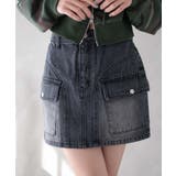 ブラック | ヴィンテージウォッシュカーゴミニスカート | WEGO【WOMEN】