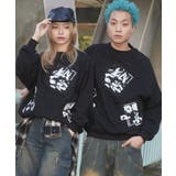 ブラック | フォトペーストグラフィックプルオーバー | WEGO【MEN】