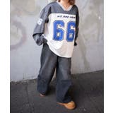 VネックナンバリングサテンBIGスウェット | WEGO【WOMEN】 | 詳細画像3 