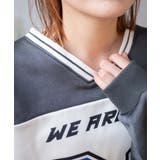 VネックナンバリングサテンBIGスウェット | WEGO【WOMEN】 | 詳細画像6 
