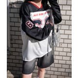 VネックナンバリングサテンBIGスウェット | WEGO【WOMEN】 | 詳細画像8 