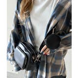 ブラック | サークルポーチ付きスクエアショルダー | WEGO【MEN】