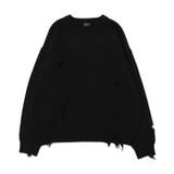 ブラック | ダメージニットプルオーバー | WEGO【MEN】