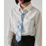 ブルーチェック1 | チェックスクールネクタイ | WEGO【WOMEN】