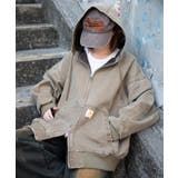 ヴィンテージウォッシュダックフードブルゾン | WEGO【WOMEN】 | 詳細画像1