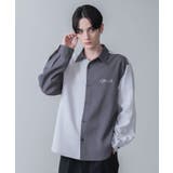 ダークグレー | ドライポリカラーブロックシャツ(LS) | WEGO【MEN】